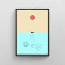 Load image into Gallery viewer, Flower Colossal Squid Scene Poster