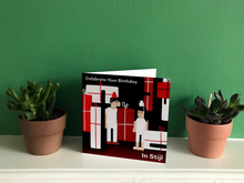 Load image into Gallery viewer, Celebrate Your Birthday In Stijl | De Stijl | White Stripes | Jack White Birthday card