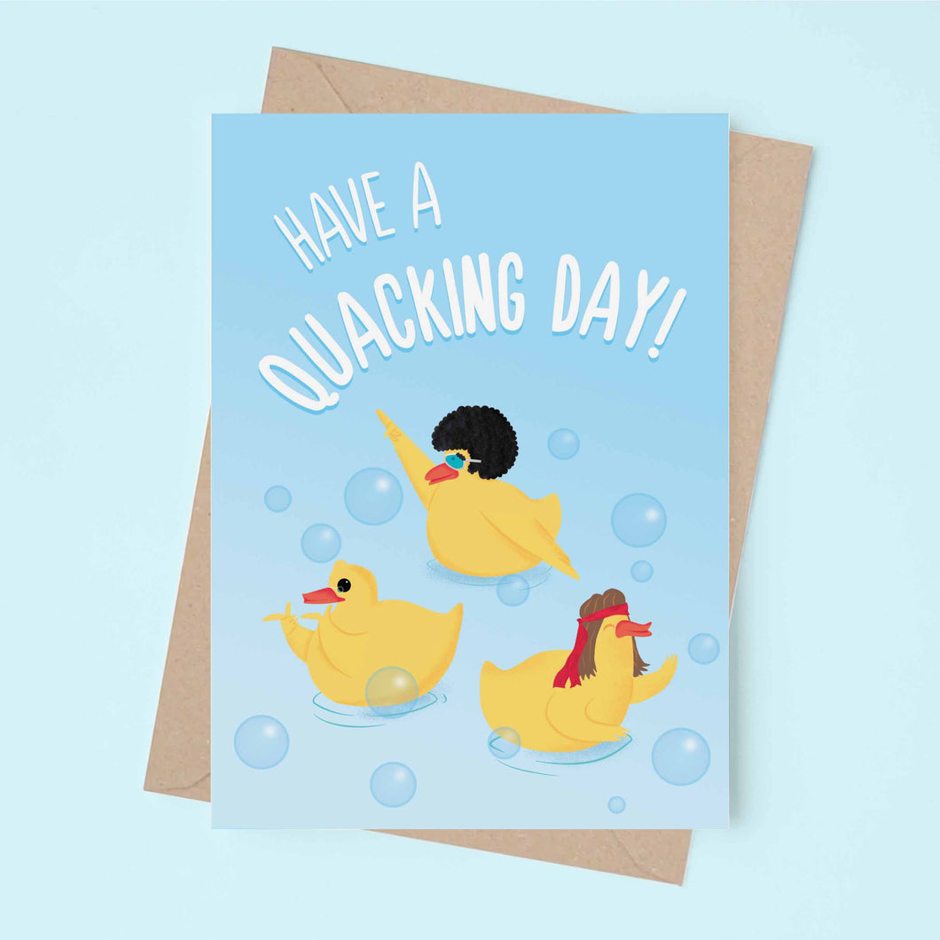 Disco Ducks Have a quacking day Birthday - Greeting Card