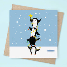 Load image into Gallery viewer, Penguins Christmas Card
