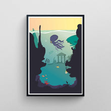 Load image into Gallery viewer, Underwater Jungle Print.
