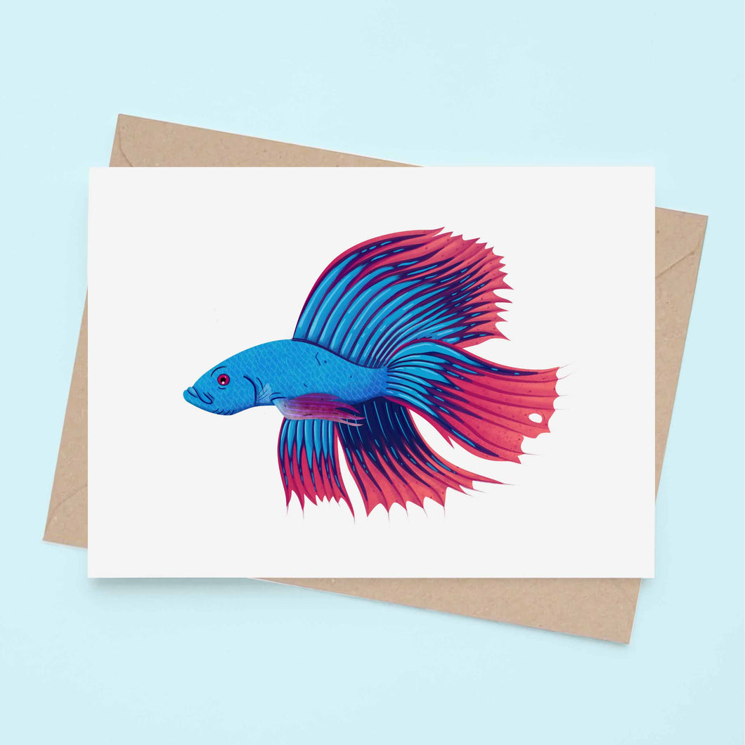 Siamese fighting fish (Betta) - Greeting Card