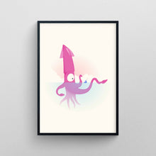 Load image into Gallery viewer, Curious Depths - Colossal Squid Giclée Print
