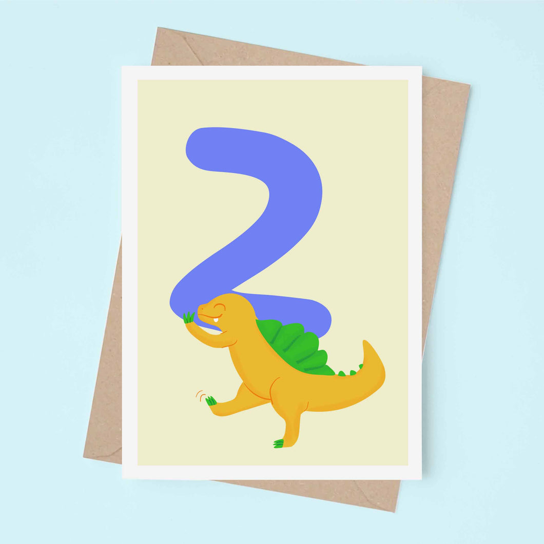 Spinosaurus 2nd birthday card