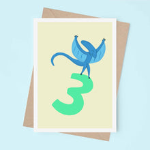 Load image into Gallery viewer, Pterodactyl 3rd birthday card
