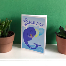Load image into Gallery viewer, Get Whale Soon - A6 greeting card
