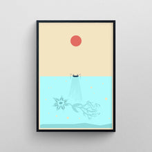 Load image into Gallery viewer, Flower Colossal Squid Scene Poster
