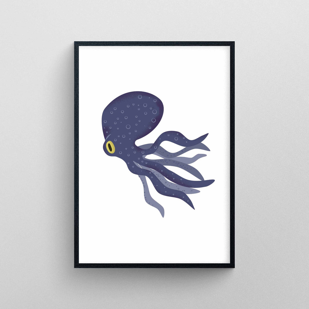 Common Octopus portrait - Print