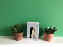 Load image into Gallery viewer, King Penguins pair - Greeting Card
