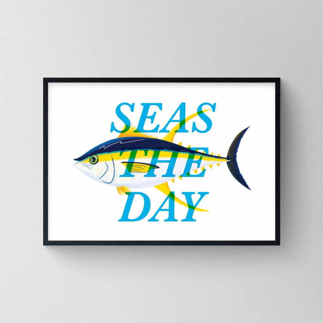 Seas The Day - Yellowfish Tuna Print