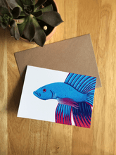 Load image into Gallery viewer, Siamese fighting fish (Betta) - Limited Edition - Greeting Card
