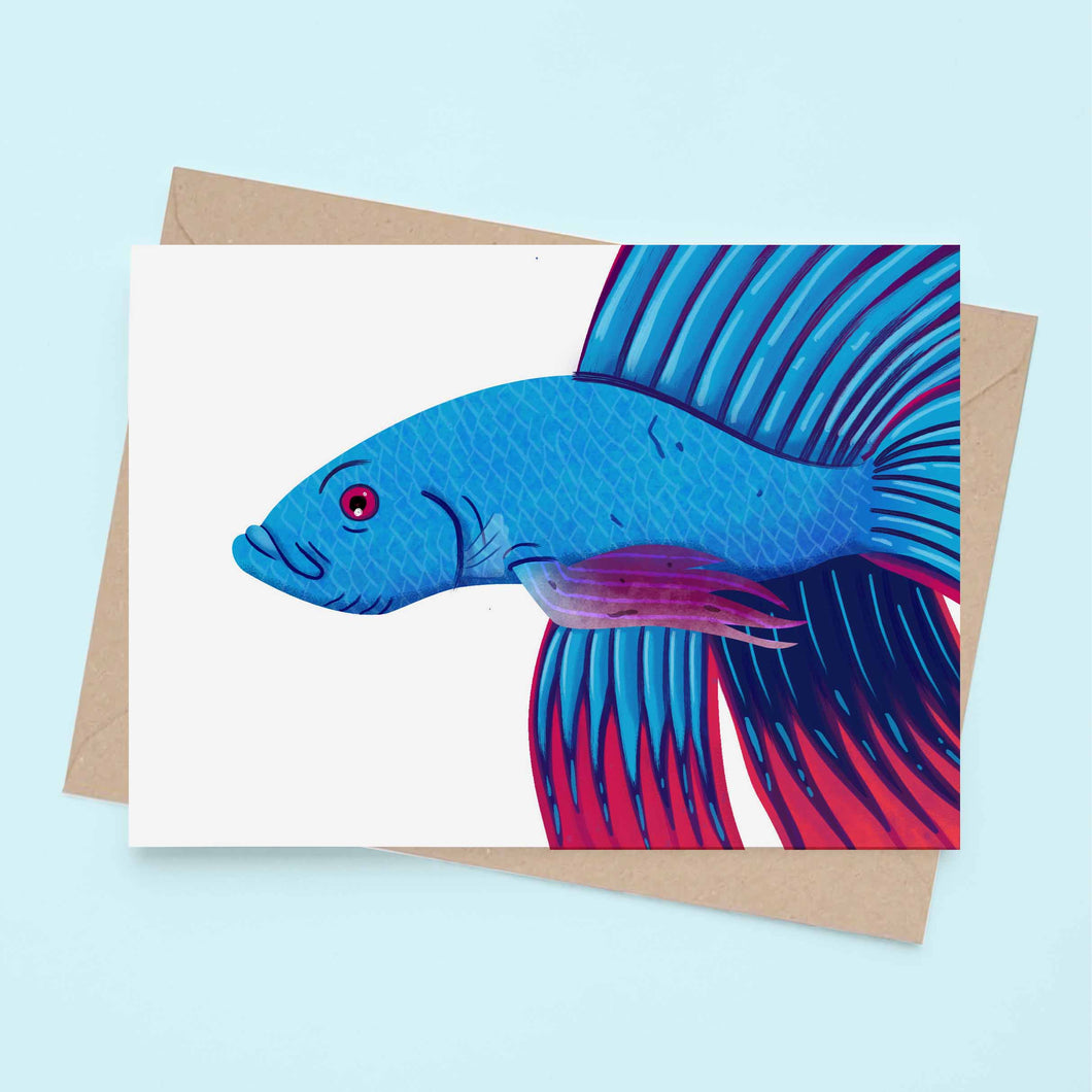 Siamese fighting fish (Betta) - Limited Edition - Greeting Card