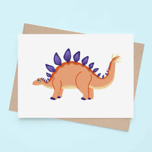 Load image into Gallery viewer, Stegosaurus Greetings card
