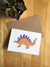 Load image into Gallery viewer, Stegosaurus Greetings card
