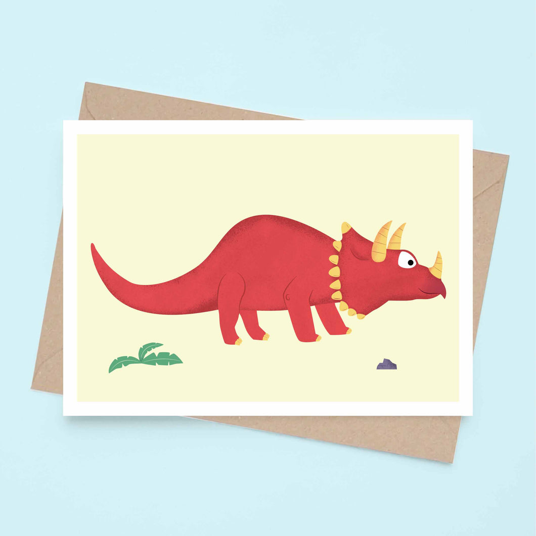 Triceratops - Greeting Card