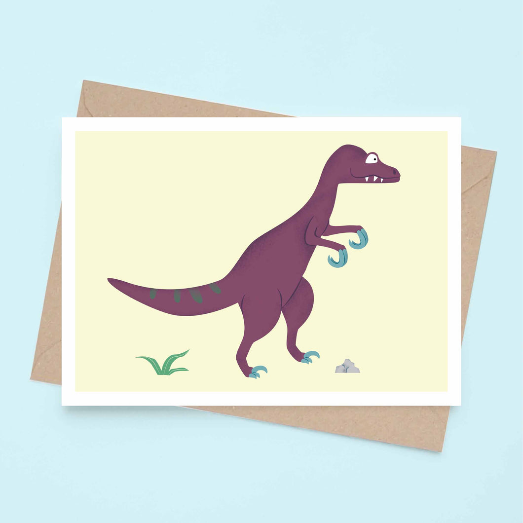 Velociraptor - Greeting Card