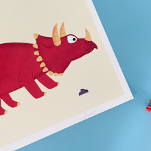 Load image into Gallery viewer, Triceratops Damaged Print
