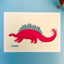 Load image into Gallery viewer, Stegosaurus A5 Print Slightly Damaged
