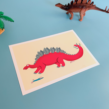 Load image into Gallery viewer, Stegosaurus A5 Print Slightly Damaged
