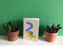 Load image into Gallery viewer, Spinosaurus 2nd birthday card
