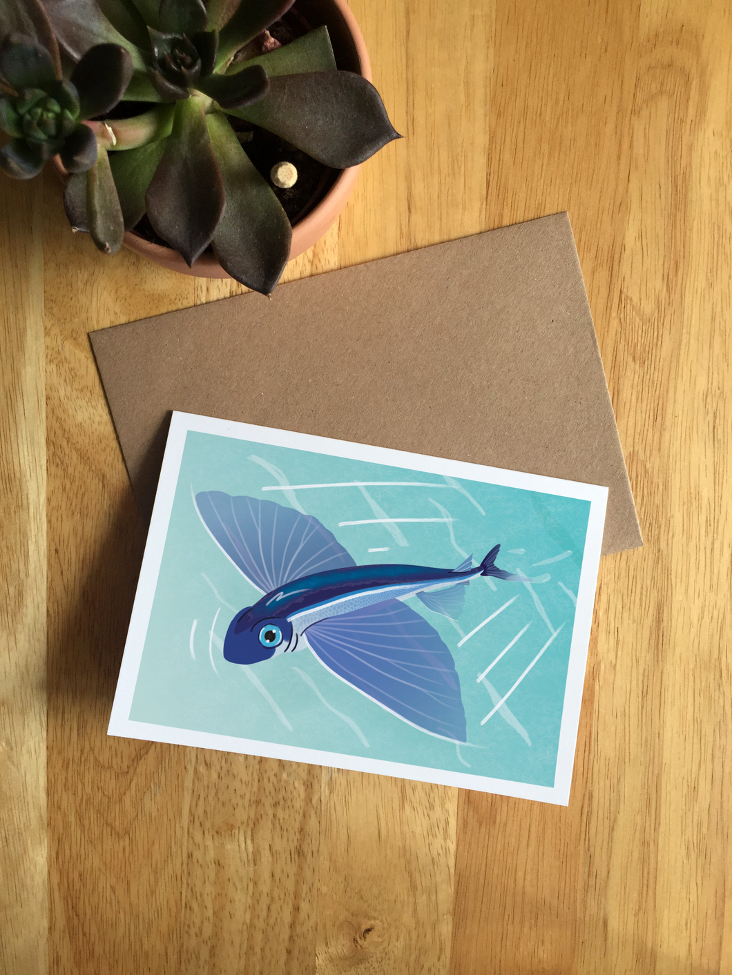 Flying fish - Greeting Card