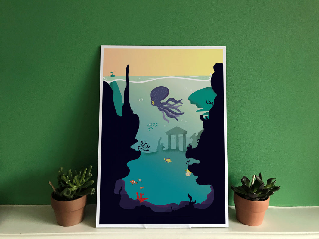 Underwater Jungle Print.