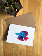 Load image into Gallery viewer, Siamese fighting fish (Betta) - Greeting Card
